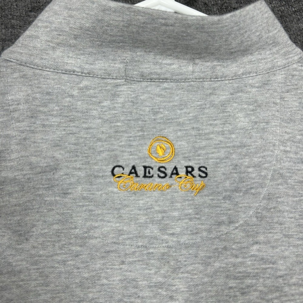 Peter Millar 1/4 Zip Pullover Men XL Gray Las Vegas Horseshoe Caesars Carano Cup - Picture 12 of 14